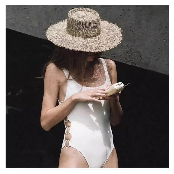 Ubí Organic Summer Braided Sun Hat Wide Brim - Picture 7 of 16